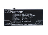 Battery for BBK VIVO X5 Pro B-81, BK-B-81 3.8V Li-Polymer 2300mAh / 8.74Wh