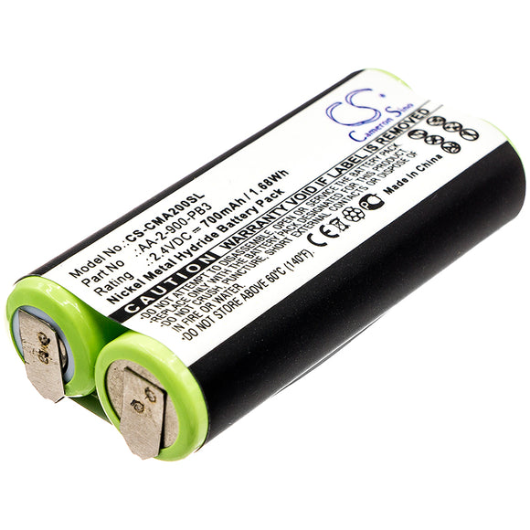 Battery for Clarisonic Mia 2 AA-2-900-PB3 2.4V Ni-MH 700mAh / 1.68Wh