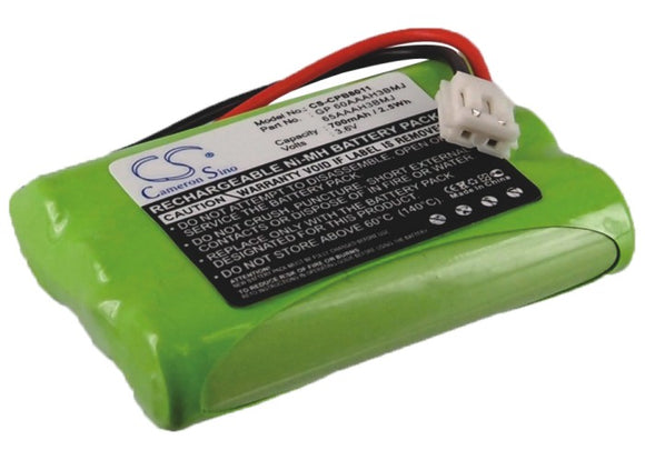 Battery for GE 29632 GP80AAALH3BMJ, GP85AAALH3BMJ 3.6V Ni-MH 700mAh / 2.52Wh