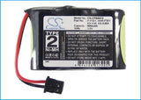 Battery for Panasonic KX-TC180 HHR-P301, KX-A36A, P-P301, TYPE 2 3.6V Ni-MH 600m