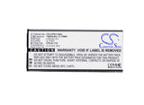 Battery for Coolpad 5217 CPLD-110 3.7V Li-ion 1400mAh / 5.18Wh