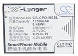Battery for Coolpad 8720 CPLD-115, CPLD-116, CPLD-19 3.7V Li-ion 1750mAh / 6.48W