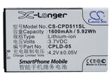 Battery for Coolpad 8022 CPLD-05 3.7V Li-ion 1600mAh / 5.92Wh
