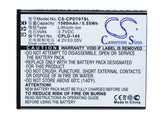Battery for Coolpad 8707 CPLD-145 3.7V Li-ion 1500mAh / 5.55Wh