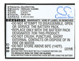Battery for Coolpad 8717 CPLD-151 3.8V Li-ion 1800mAh / 6.84Wh