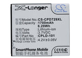 Battery for Coolpad 7290 CPLD-101 3.7V Li-ion 1700mAh / 6.29Wh