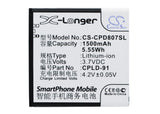 Battery for Coolpad 8028 CPLD-91 3.7V Li-ion 1500mAh / 5.55Wh
