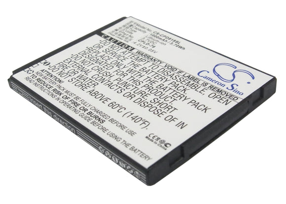 Battery for Coolpad 5216 CPLD-76 3.7V Li-ion 1000mAh / 3.70Wh