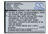 Battery for Coolpad 7295C CPLD-311 3.7V Li-ion 1500mAh / 5.55Wh