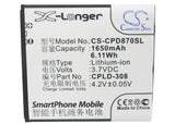 Battery for Coolpad 8085Q CPLD-308 3.7V Li-ion 1650mAh / 6.11Wh