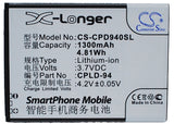 Battery for Coolpad 7011 CPLD-94 3.7V Li-ion 1300mAh / 4.81Wh