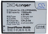 Battery for Coolpad 5210S CPLD-94 3.7V Li-ion 1300mAh / 4.81Wh