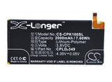 Battery for Coolpad ivvi K1-NT CPLD-349 3.8V Li-Polymer 2000mAh / 7.60Wh