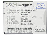 Battery for Coolpad 8670 CPLD-342 3.8V Li-Polymer 2500mAh / 9.50Wh