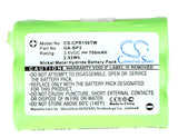 Battery for Cobra PR155 GMRS GA-BP3 3.6V Ni-MH 700mAh / 2.52Wh