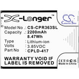 Battery for Coolpad BTR3635A CPLD-417 3.85V Li-ion 2200mAh / 8.47Wh