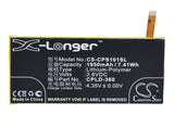 Battery for Coolpad ivvi CPLD-360 3.8V Li-Polymer 1950mAh / 7.41Wh