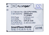 Battery for Coolpad V1-C CPLD-339 3.8V Li-ion 2900mAh / 11.02Wh