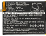 Battery for Coolpad Y91 CPLD-380 3.8V Li-Polymer 2500mAh / 9.50Wh