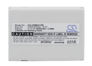 Battery for CriticalResponse REH-1501 CS523450AL 1S1P 3.7V Li-ion 1050mAh / 3.89