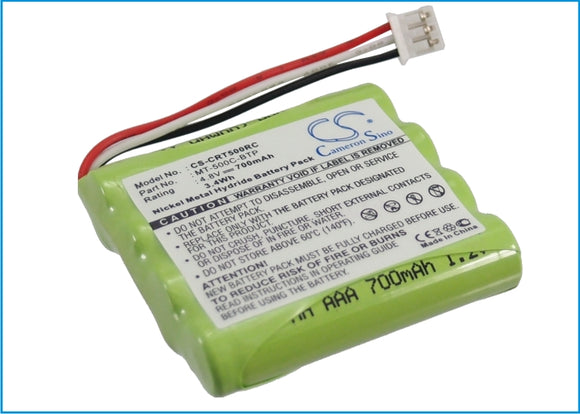 Battery for Crestron TSU6010 MT-500C-BTP 4.8V Ni-MH 700mAh / 3.36Wh