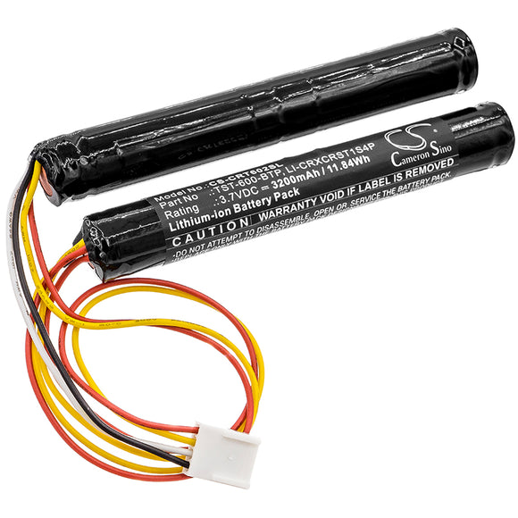 Battery for Crestron TST-602 LI-CRXCRST1S4P, TST-600-BTP 3.7V Li-ion 3200mAh / 1