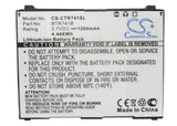 Battery for Casio GzOne Brigade C741 BTR741B 3.7V Li-ion 1200mAh