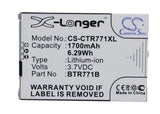 Battery for Casio GzOne Commando C771 BTR771B 3.7V Li-ion 1700mAh / 6.29Wh