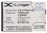 Battery for Casio Commando 2 BTR811B 3.7V Li-ion 1800mAh / 6.66Wh