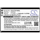 Battery for Contacta RF-TX1 VATOO 3.7V Li-ion 1100mAh / 4.07Wh