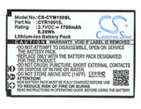 Battery for Cyrus CM15 CYR10015, HE-129382 3.7V Li-ion 1700mAh / 6.29Wh