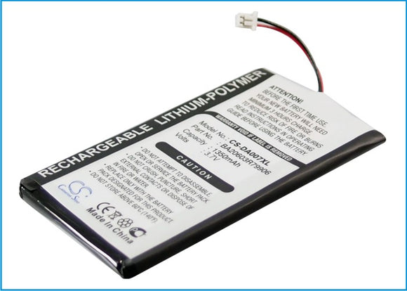 Battery for Creative Zen Neeon 2 BA20603R79906 3.7V Li-Polymer 1350mAh