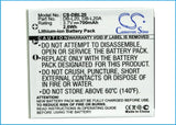 Battery for Sanyo Xacti VPC-CA9EXG-B DB-L20, DB-L20A 3.7V Li-ion 700mAh / 2.59Wh