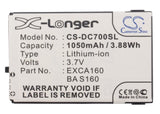 Battery for O2 XDA Cosmo 35H00080-00M, EXCA160 3.7V Li-ion 1050mAh / 3.88Wh