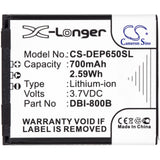 Battery for Doro Secure 580IUP DBI-800B, DBI-800C 3.7V Li-ion 700mAh / 2.59Wh