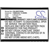 Battery for Doro DFC-0270 DBX-1350A 3.7V Li-ion 1200mAh / 4.44Wh