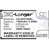 Battery for Doro Secure 780x DBW-1600A 3.7V Li-ion 1500mAh / 5.55Wh