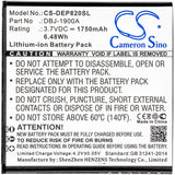 Battery for Doro Liberto 820 DBJ-1900A 3.7V Li-ion 1750mAh / 6.48Wh