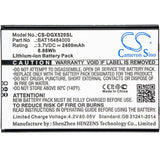 Battery for Doogee X5 Max Pro BAT16484000 3.7V Li-ion 2400mAh / 8.88Wh