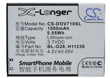 Battery for DOOV iEva D710 BL-G28 3.7V Li-ion 1500mAh / 5.55Wh