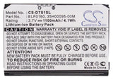 Battery for HTC P3450 35H00095-00M, ELF0160, FFEA175B009951 3.7V Li-ion 1100mAh 