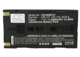 Battery for Sanyo Xacti NV-HD500 NVP-D6, UR-121, UR-121D, UR-124, UR-124D 7.4V L