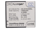 Battery for DOOV D900s BL-G32, BL-G35 3.7V Li-ion 1500mAh / 5.55Wh