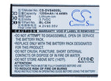 Battery for DOOV iSuper S1 BL-C04 3.7V Li-ion 1200mAh / 4.44Wh