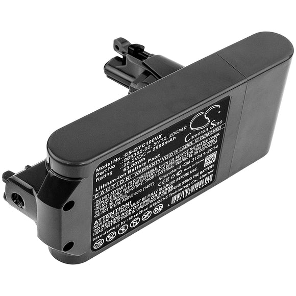 Battery for Dyson V10 Cyclone series 206340, 969352-02, SV12 25.2V Li-ion 2500mA