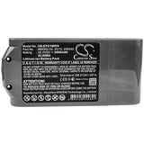 Battery for Dyson Cyclone V10 206340, 969352-02, SV12 25.2V Li-ion 2500mAh / 63.