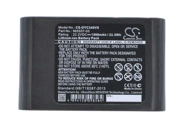 Battery for Dyson DC45 202932-02, 202932-05, 202932-06, 917083-01, 965557-03, 96