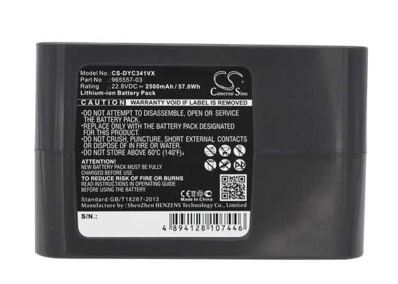 Battery for Dyson DC44 Animal 202932-02, 202932-05, 202932-06, 917083-01, 965557