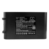 Battery for Dyson SV04 205794-01/04, 965874-02 21.6V Li-ion 5000mAh / 108.00Wh