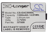 Battery for Emporia Dual-Sim ST008 3.7V Li-ion 1300mAh / 4.81Wh